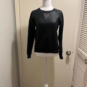 Brand New Virgin Only long sleeve black and shiny sweater size small